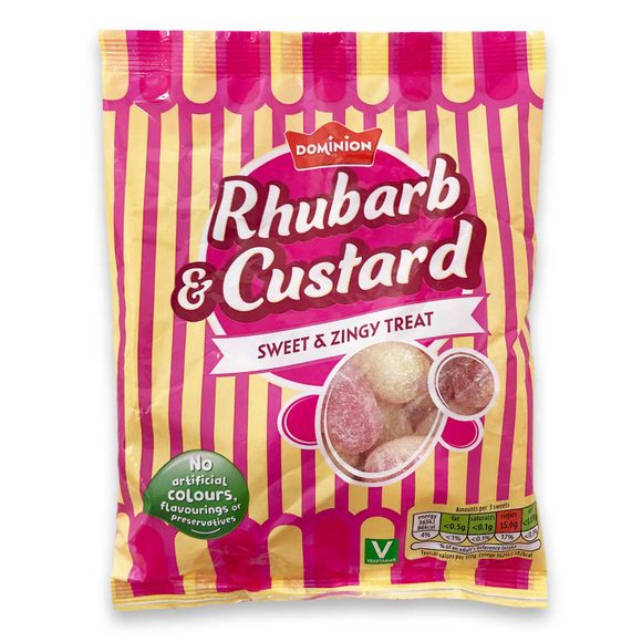 Rhubarb & Custard Boiled Sweets 200g Dominion